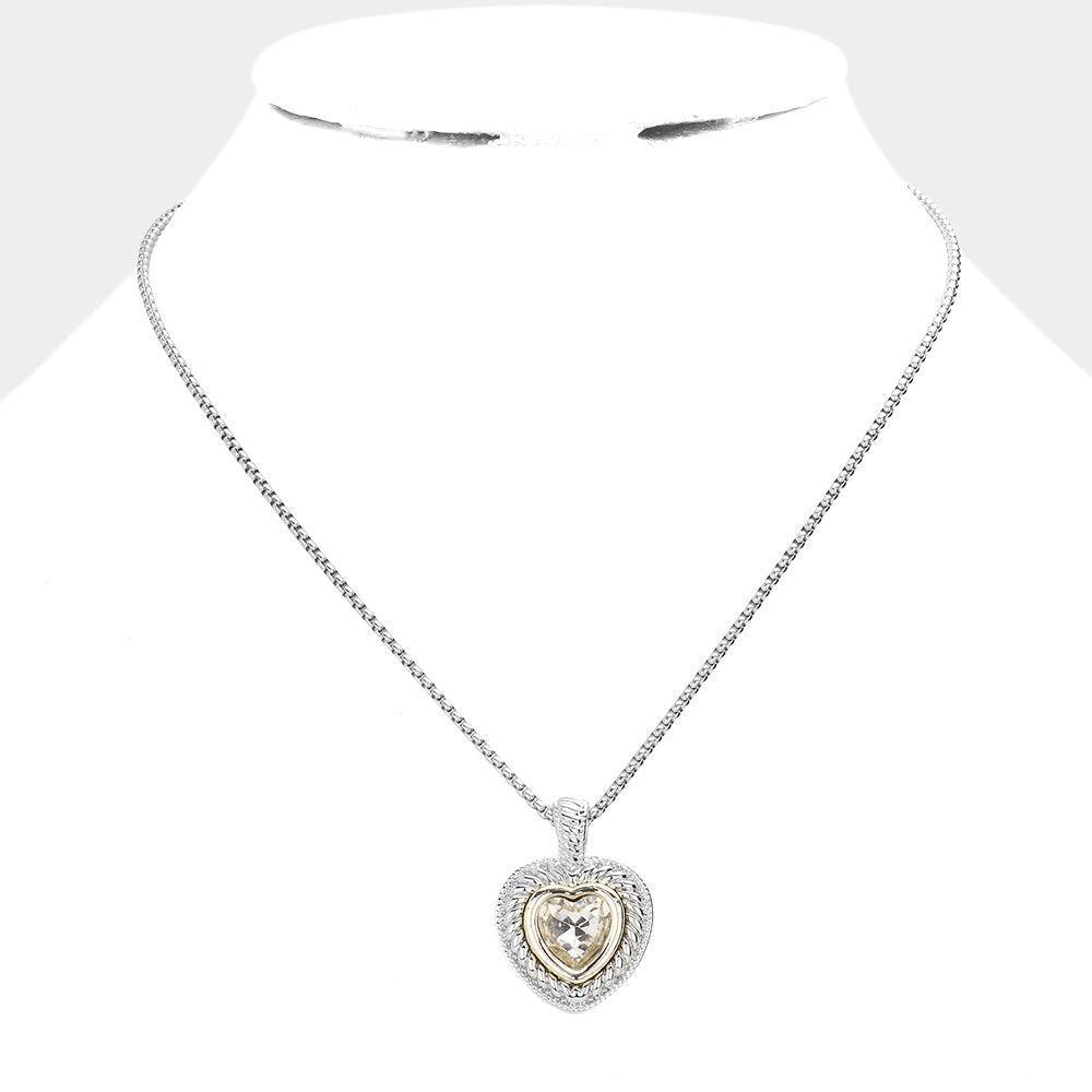 Heart Stone Pendant Necklace - Jewelry Store by Erik Rayo