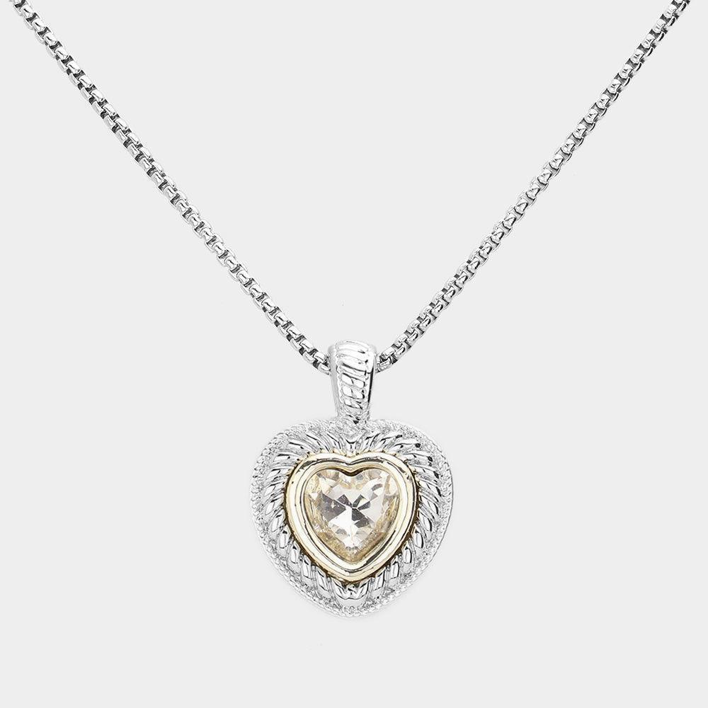 Heart Stone Pendant Necklace - Jewelry Store by Erik Rayo