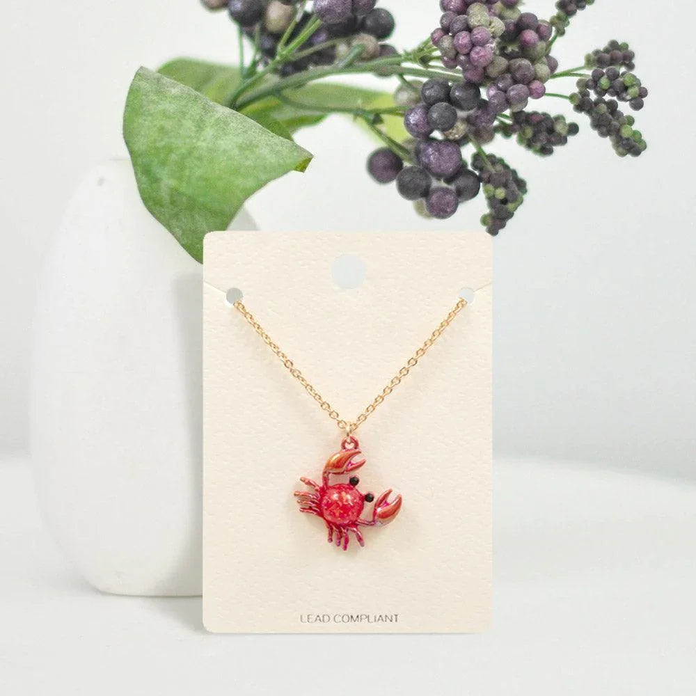 Red Crab Pendant Necklace - Jewelry Store by Erik Rayo
