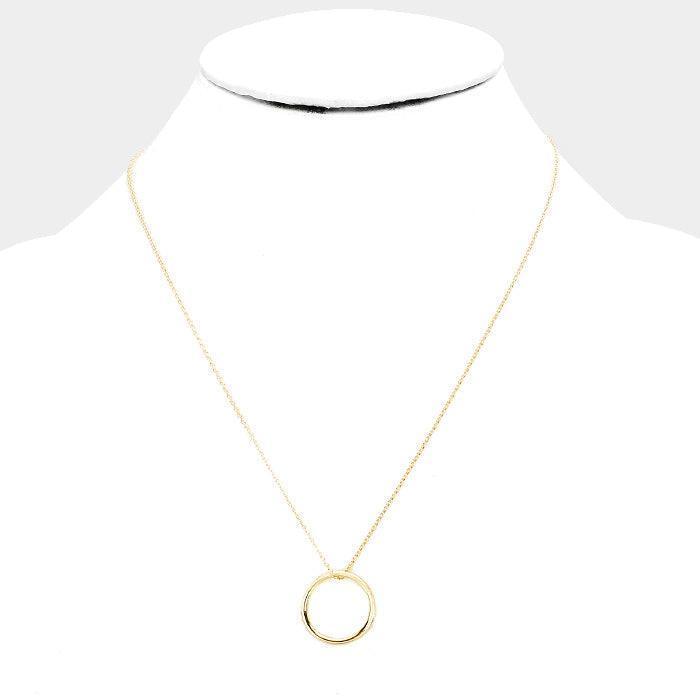 Gold 'Mermaid' Gold Dipped Ring Metal Pendant Necklace - Jewelry Store by Erik Rayo