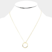 Load image into Gallery viewer, Gold &#39;Mermaid&#39; Gold Dipped Ring Metal Pendant Necklace
