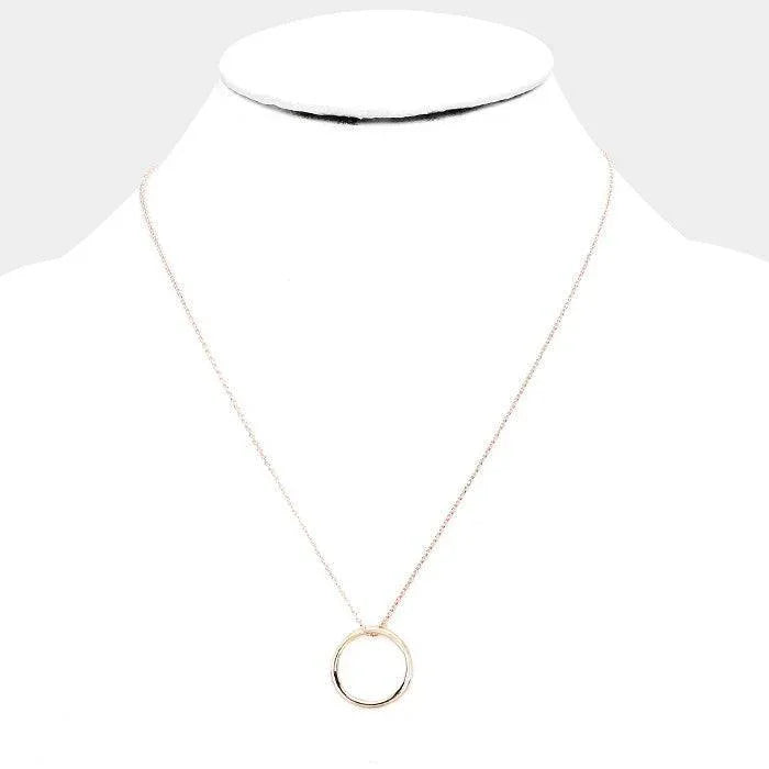 Rose Gold 'Mermaid' Gold Dipped Ring Metal Pendant Necklace - Jewelry Store by Erik Rayo