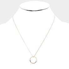 Load image into Gallery viewer, Rose Gold &#39;Mermaid&#39; Gold Dipped Ring Metal Pendant Necklace
