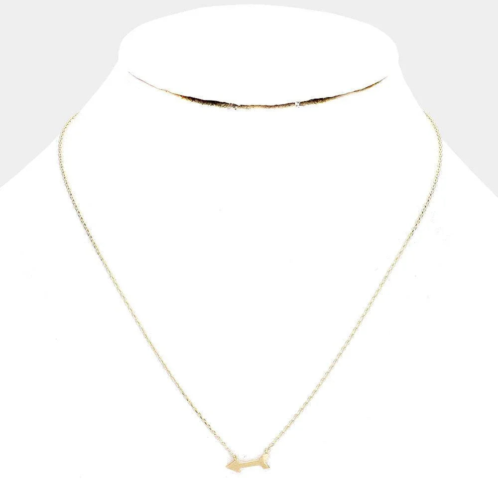 Gold Arrow Metal Pendant Necklaces - Jewelry Store by Erik Rayo