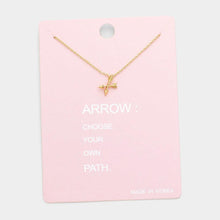 Load image into Gallery viewer, Gold Double Arrow Metal Pendant Necklaces
