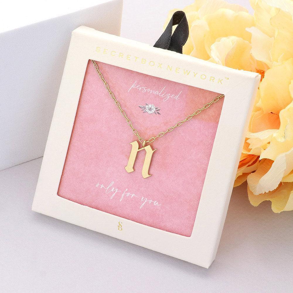 Gold -N- Monogram Metal Pendant Necklace - Jewelry Store by Erik Rayo
