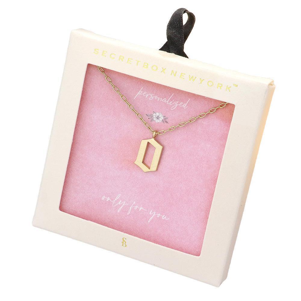 Gold -O- Monogram Metal Pendant Necklace - Jewelry Store by Erik Rayo