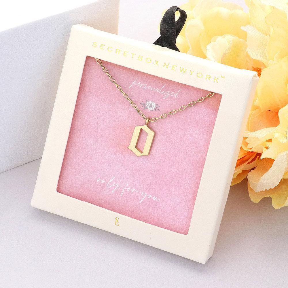 Gold -O- Monogram Metal Pendant Necklace - Jewelry Store by Erik Rayo