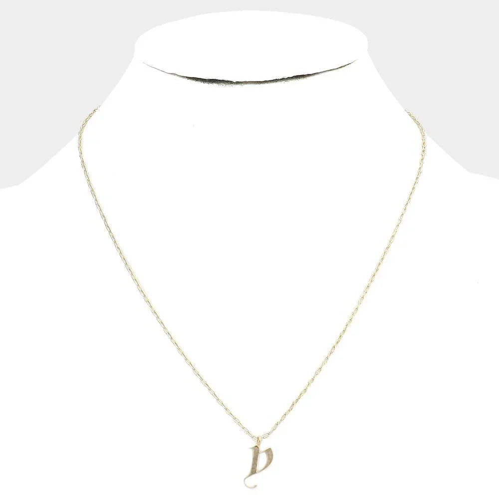 Gold -Y- Monogram Metal Pendant Necklace - Jewelry Store by Erik Rayo