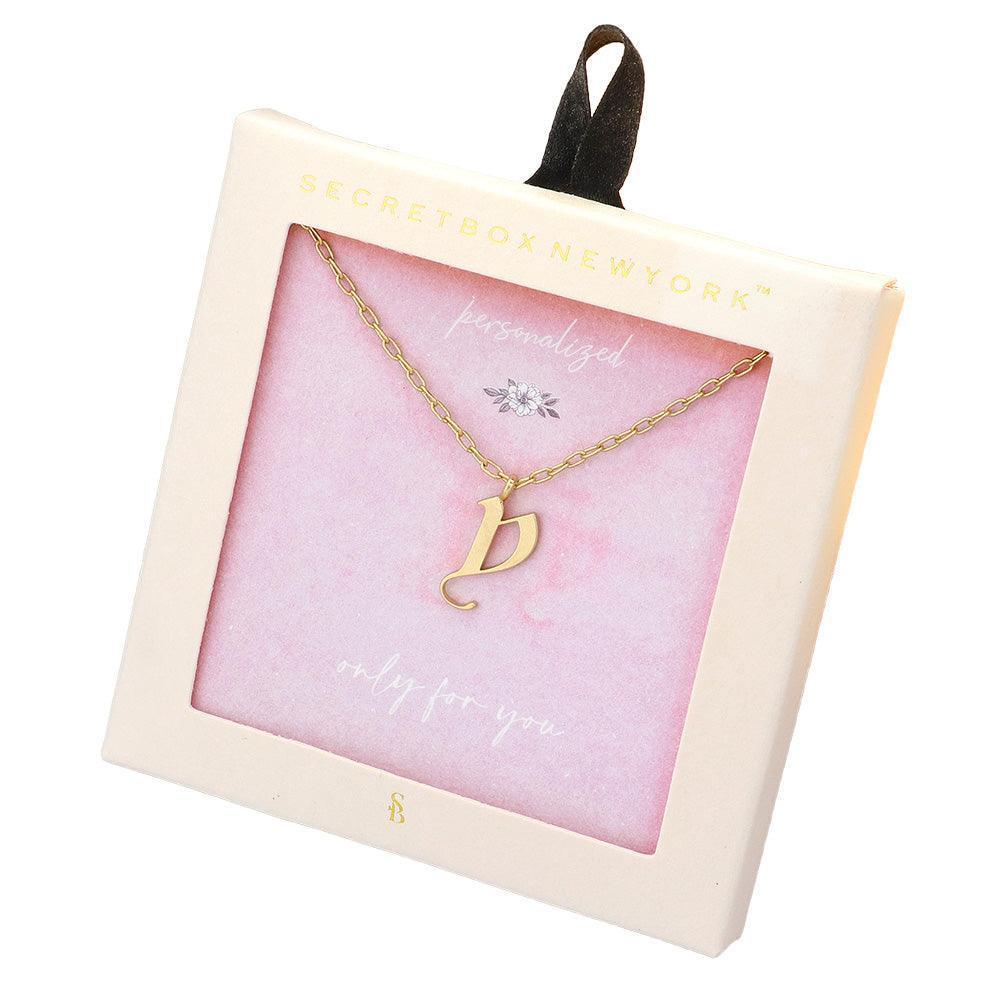 Gold -Y- Monogram Metal Pendant Necklace - Jewelry Store by Erik Rayo