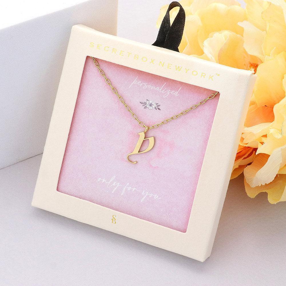 Gold -Y- Monogram Metal Pendant Necklace - Jewelry Store by Erik Rayo
