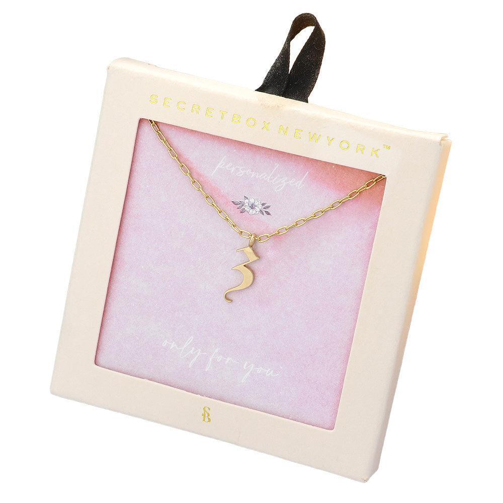 Gold -Z- Monogram Metal Pendant Necklace - Jewelry Store by Erik Rayo