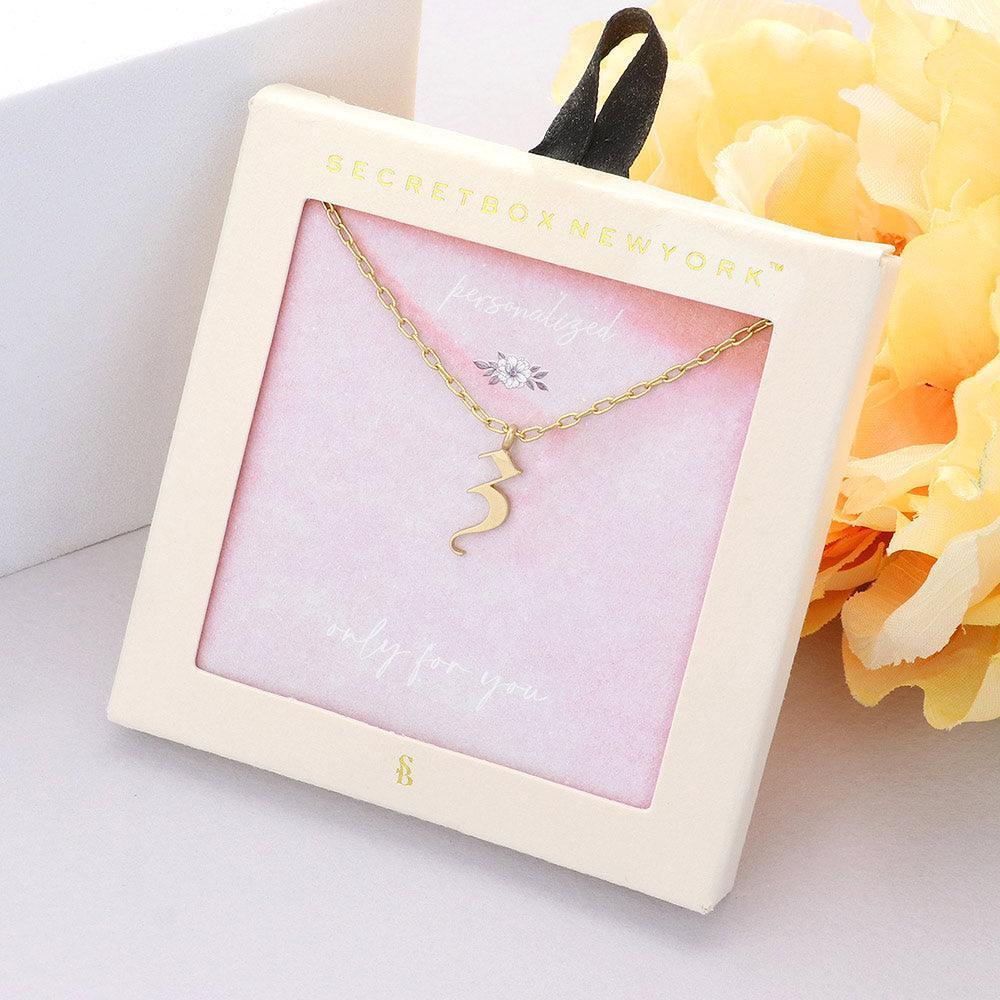 Gold -Z- Monogram Metal Pendant Necklace - Jewelry Store by Erik Rayo