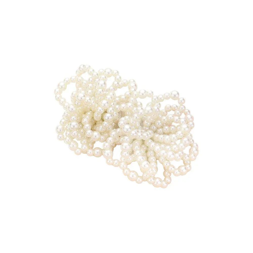 Cream Pearl Cluster Vine Flower Earrings - Jewelry Store by Erik Rayo