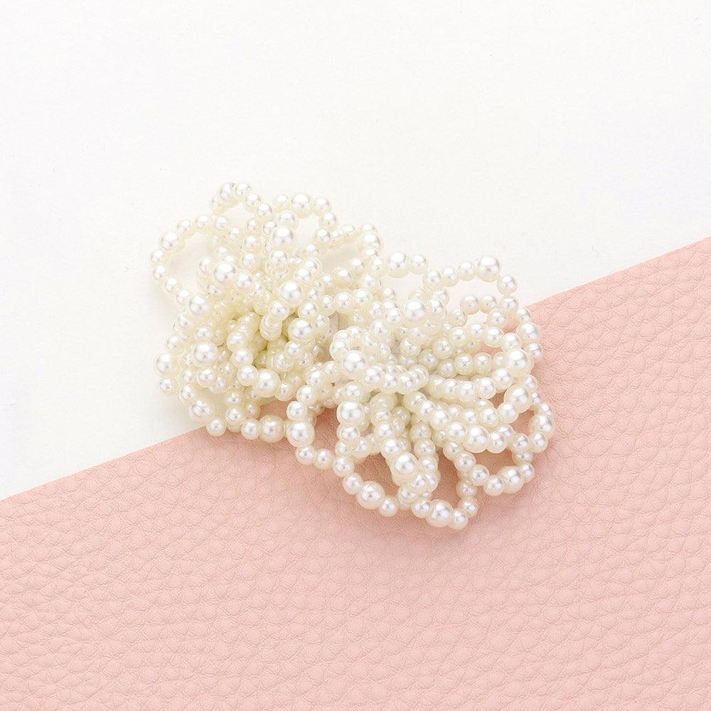 Cream Pearl Cluster Vine Flower Earrings - Jewelry Store by Erik Rayo