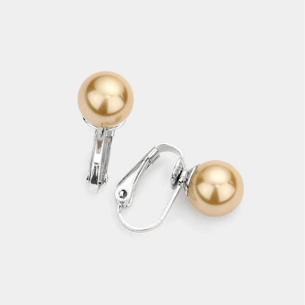 10mm Pearl Clip On Earrings - Jewelry Store by Erik Rayo