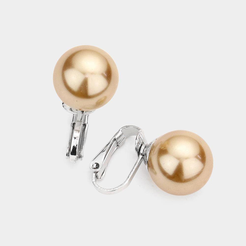 14mm Pearl Clip On Earrings - Jewelry Store by Erik Rayo