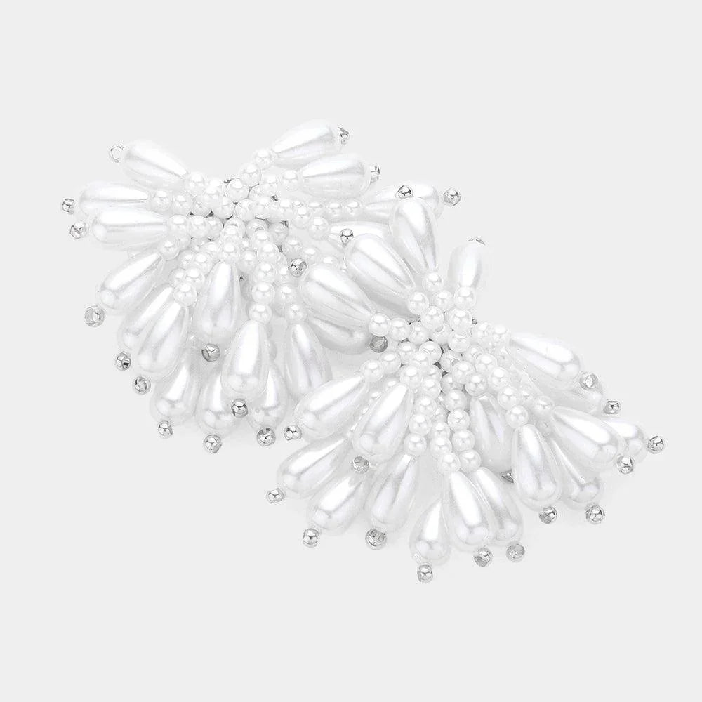 Pearl Cluster Earrings - Jewelry Store by Erik Rayo