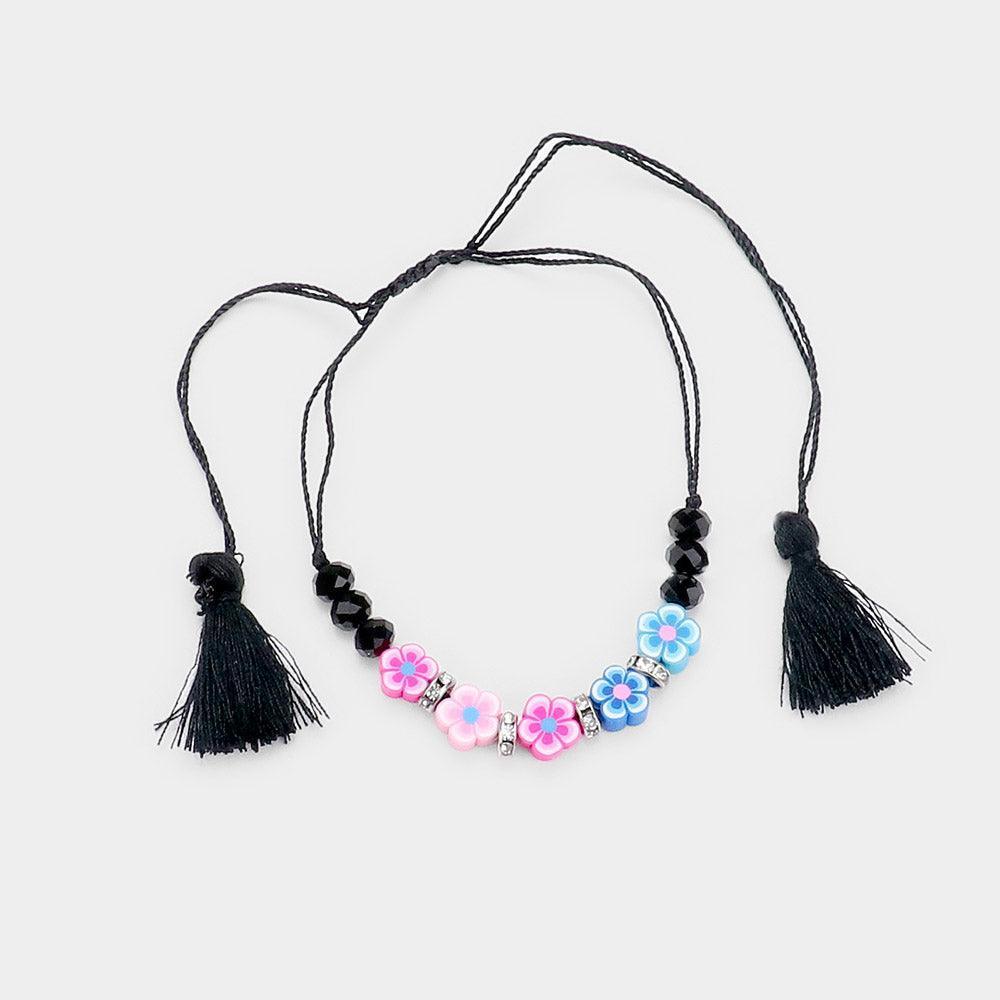 12PCS - Flower Bead Tassel Adjustable Anklets - Jewelry Store by Erik Rayo
