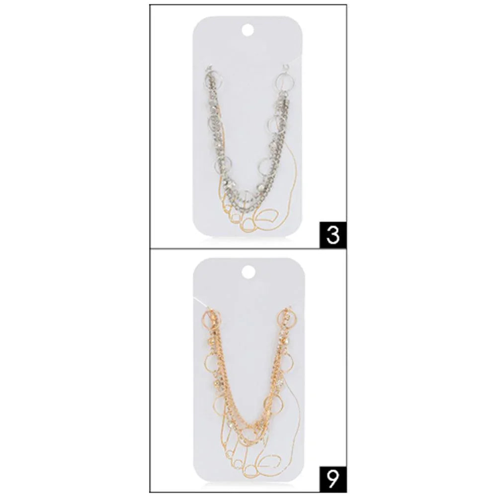 12PCS - O Ring Link Multi Layered Anklets - Jewelry Store by Erik Rayo