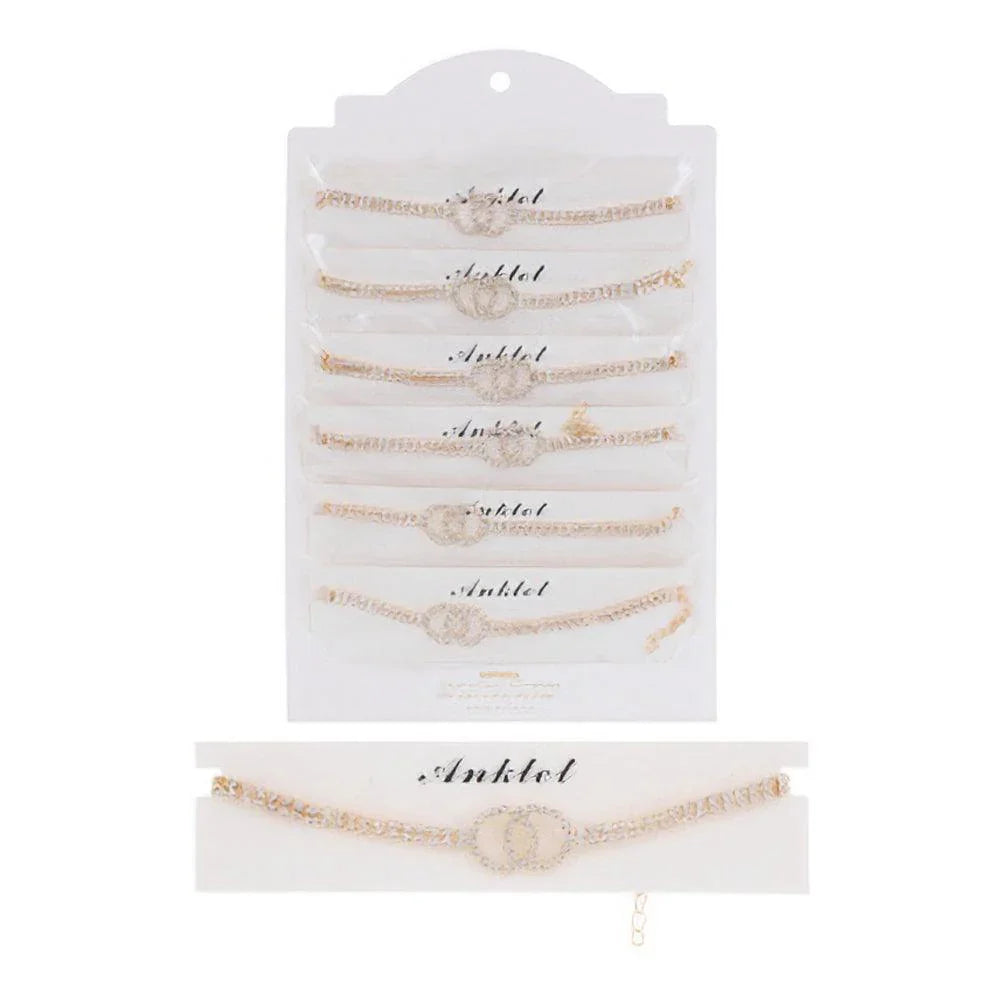 12PCS - Rhinestone Paved Anklets - Jewelry Store by Erik Rayo