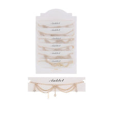 Load image into Gallery viewer, Gold 12PCS - Rhinestone Paved Anklets

