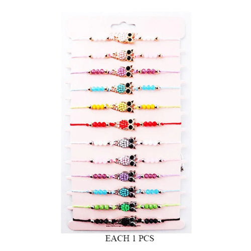 12PCS - Owl Accented Adjustable Bracelets - Jewelry Store by Erik Rayo
