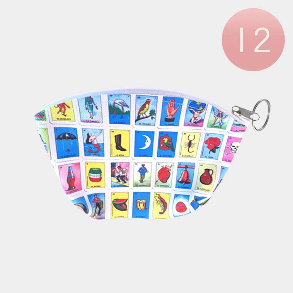 Multi Card Print Coin Purse Keychains 12 PCS - Jewelry Store by Erik Rayo