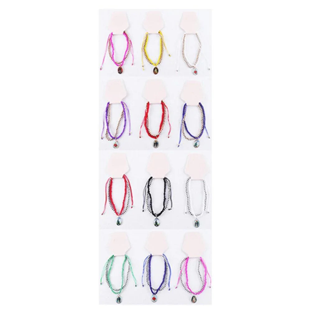 12PCS - Jesus Religious Pendant Adjustable Bracelets - Jewelry Store by Erik Rayo