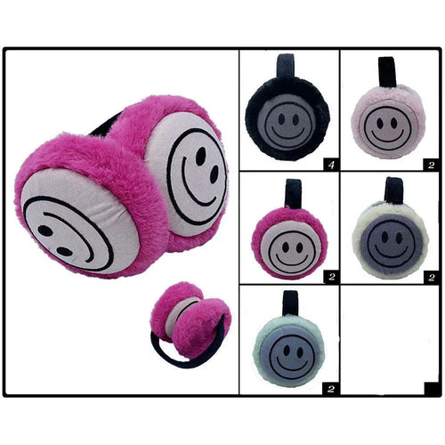 12PCS - Foldable Faux Fur Trimmed Smile Earmuffs - Jewelry Store by Erik Rayo