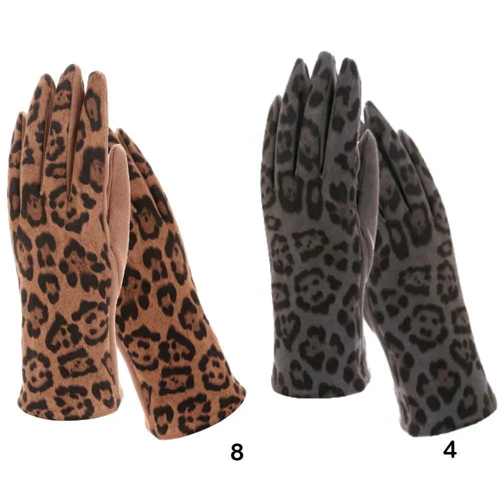 Gray Leopard Pattern Gloves 12 Pairs - Jewelry Store by Erik Rayo