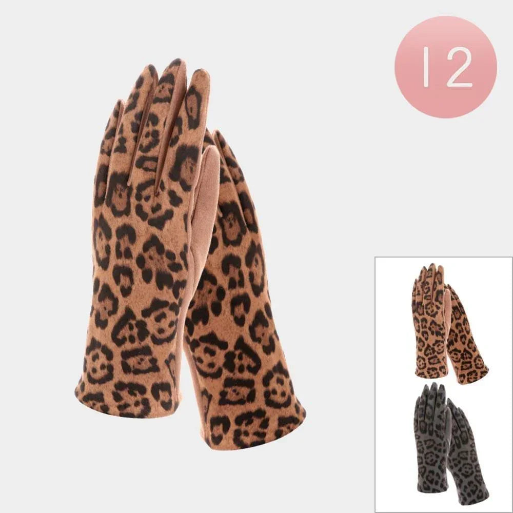 Gray Leopard Pattern Gloves 12 Pairs - Jewelry Store by Erik Rayo