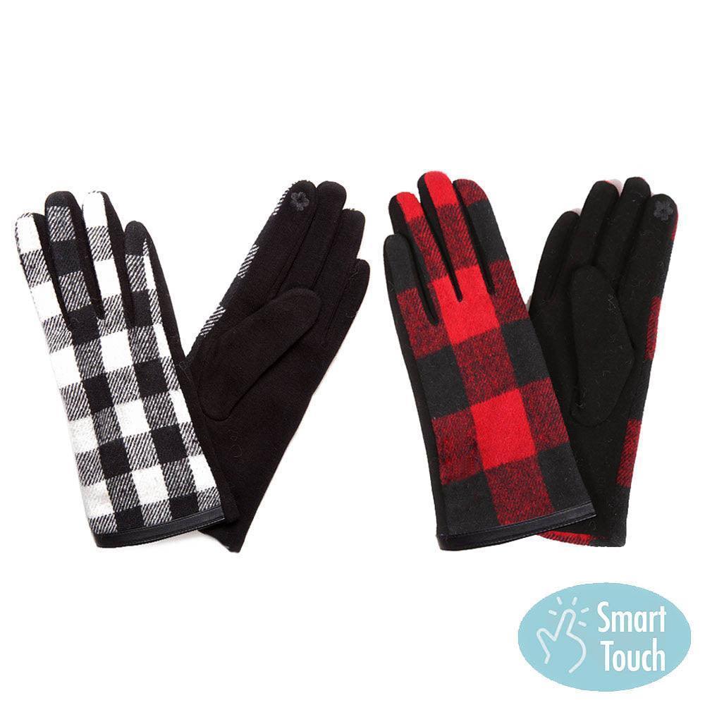 Buffalo Check Smart Touch Gloves 12 Pairs - Jewelry Store by Erik Rayo