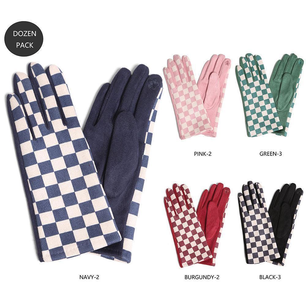 Checkerboard Touch Smart Gloves 12 Pairs - Jewelry Store by Erik Rayo