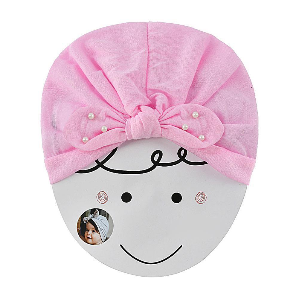 Pearl Embellished Bow Solid Kids Turban Hats 12 Pack - Jewelry Store by Erik Rayo