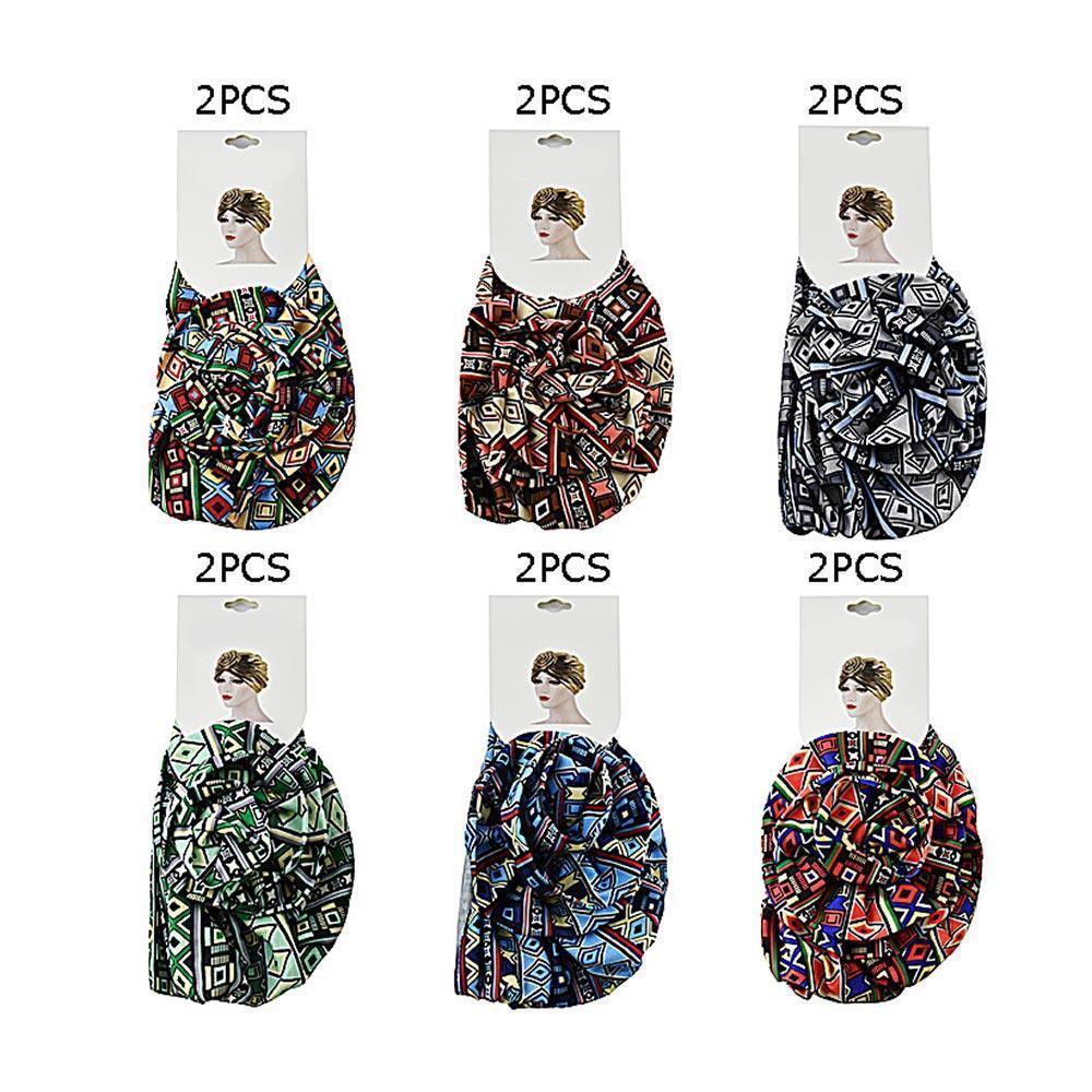 Geometric Patterned Turban Hats 12 Pack - Jewelry Store by Erik Rayo