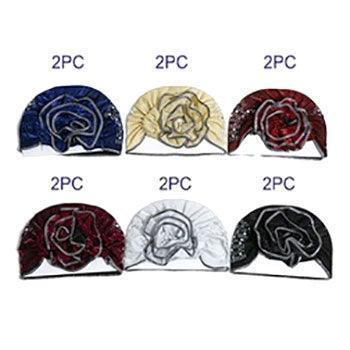 Bling Flower Turban Hats 12 Pack - Jewelry Store by Erik Rayo
