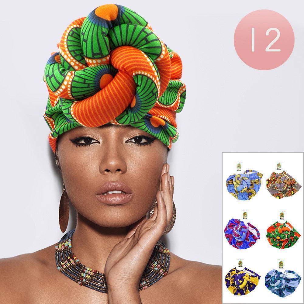 Abstract Patterned Turban Hats 12 Pack - Jewelry Store by Erik Rayo