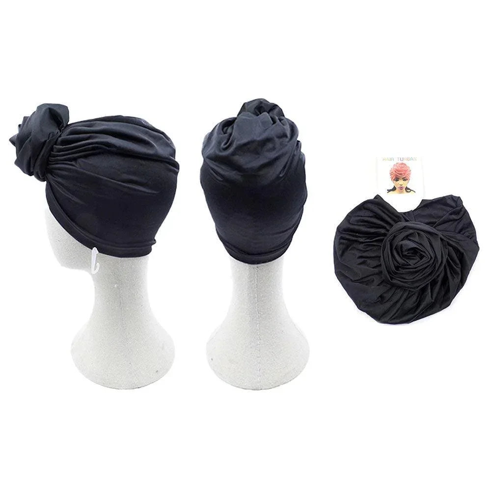 Black Solid Turban Hats 12 Pack - Jewelry Store by Erik Rayo