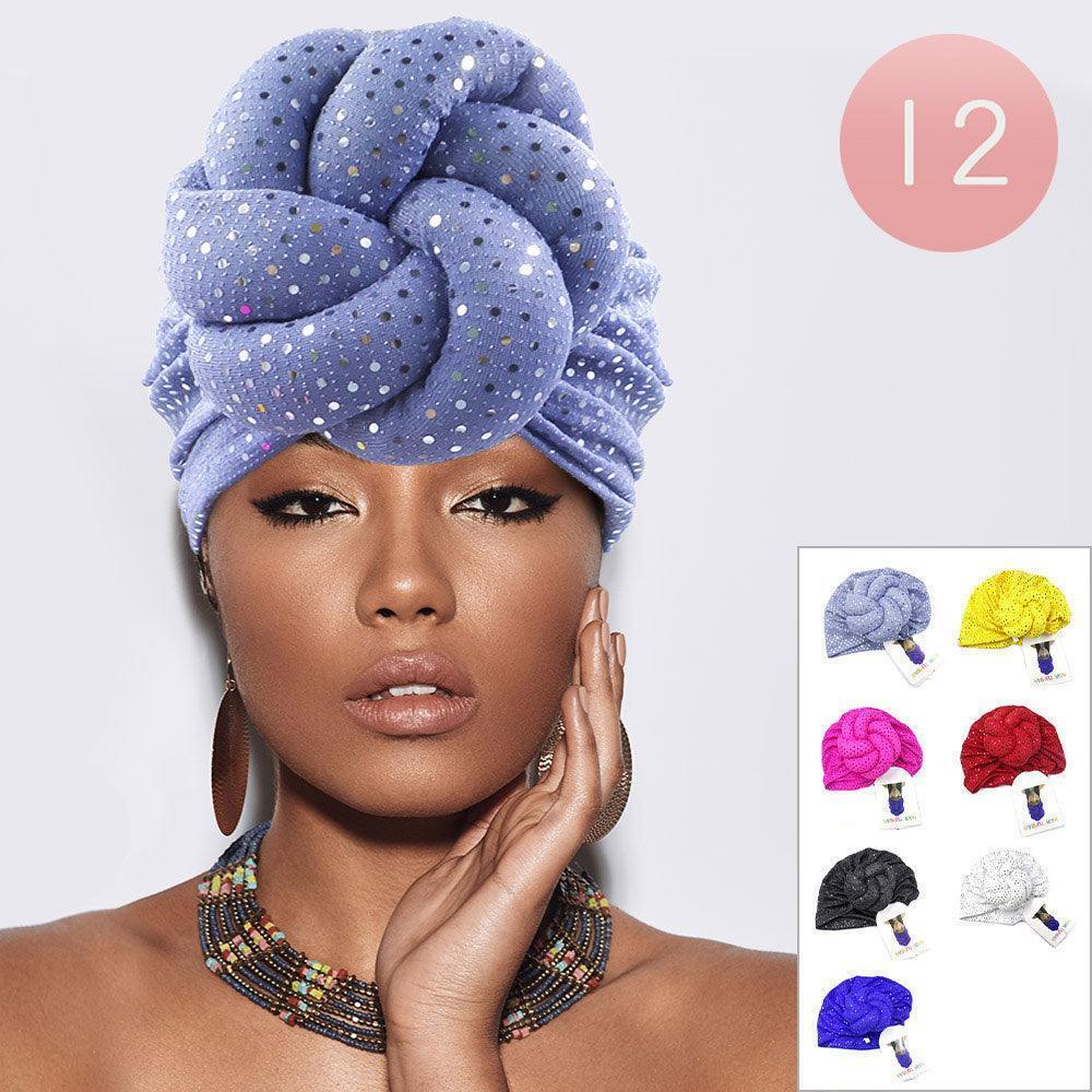 Bling Sequin Turban Hats 12 Pack - Jewelry Store by Erik Rayo