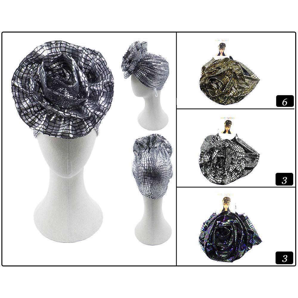 Metallic Turban Hats 12 Pack - Jewelry Store by Erik Rayo