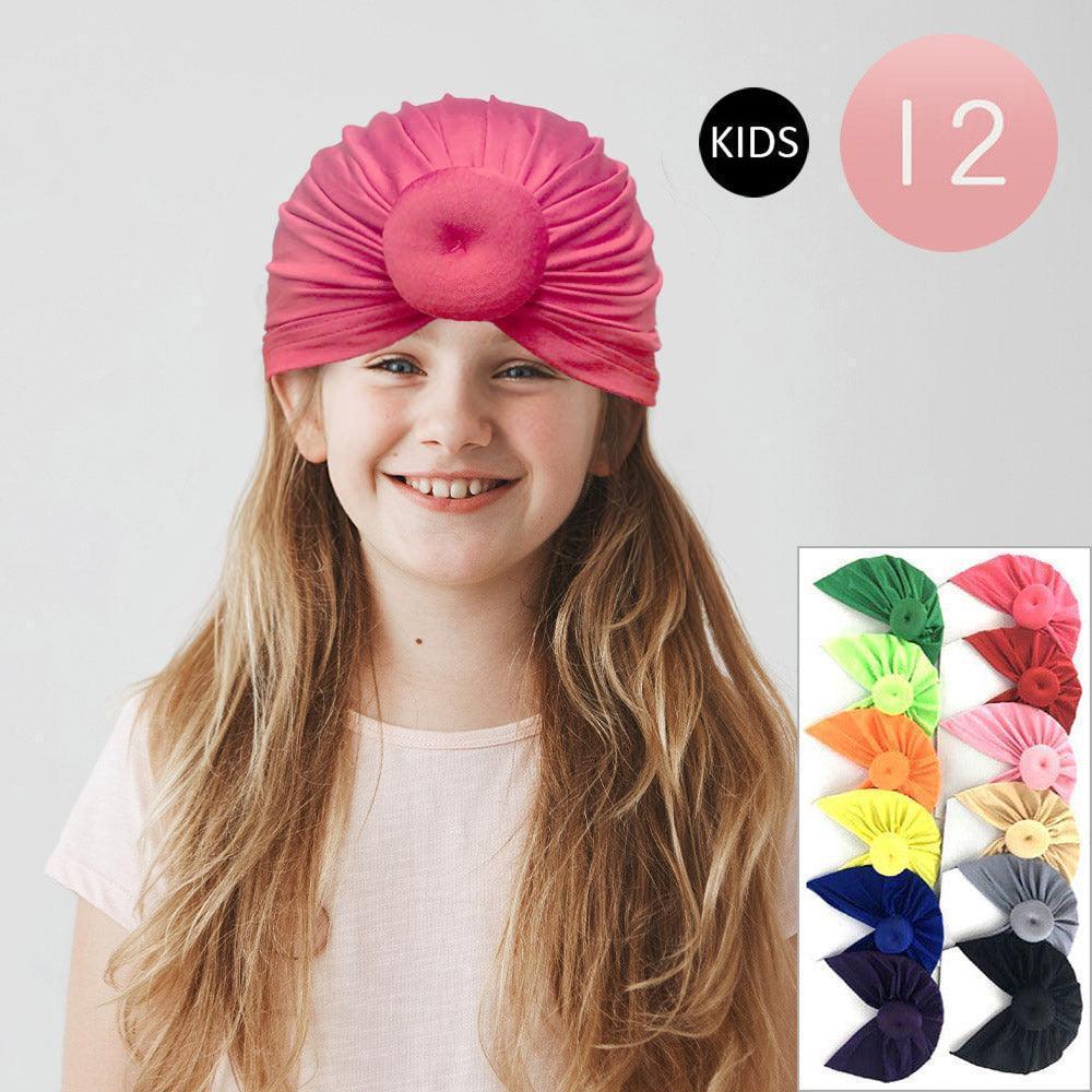 Solid Kids Turban Hats 12 Pack - Jewelry Store by Erik Rayo