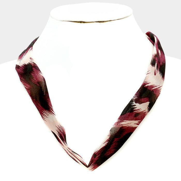 Patterned chiffon scarf necklaces 12 PCS - Jewelry Store by Erik Rayo