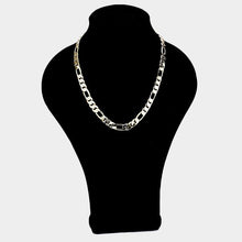 Load image into Gallery viewer, Gold 6PCS - 20 INCH, 11mm Gold Plated Figaro Chain Metal Necklaces
