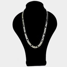 Load image into Gallery viewer, Gold 6PCS - 24 INCH, 11mm Gold Plated Figaro Chain Metal Necklaces
