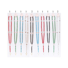 Load image into Gallery viewer, 12PCS - Cross Pendant Beaded Y Rosary Necklaces
