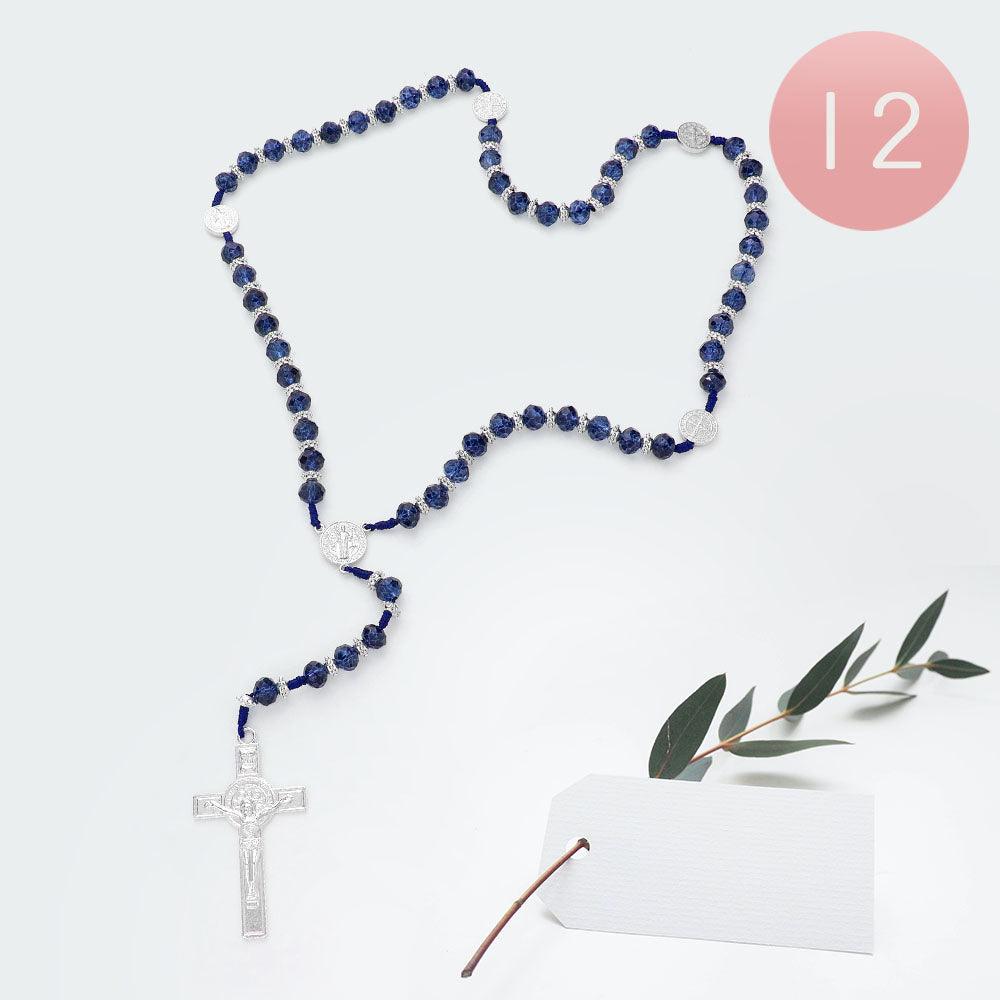 12PCS - Crucifix Pendant Beaded Y Rosary Necklaces - Jewelry Store by Erik Rayo