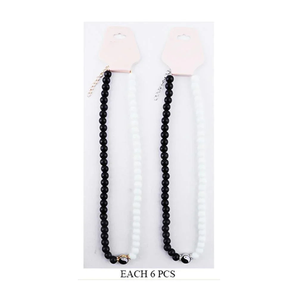 12PCS - Yin Yang Accented Beaded Necklaces - Jewelry Store by Erik Rayo