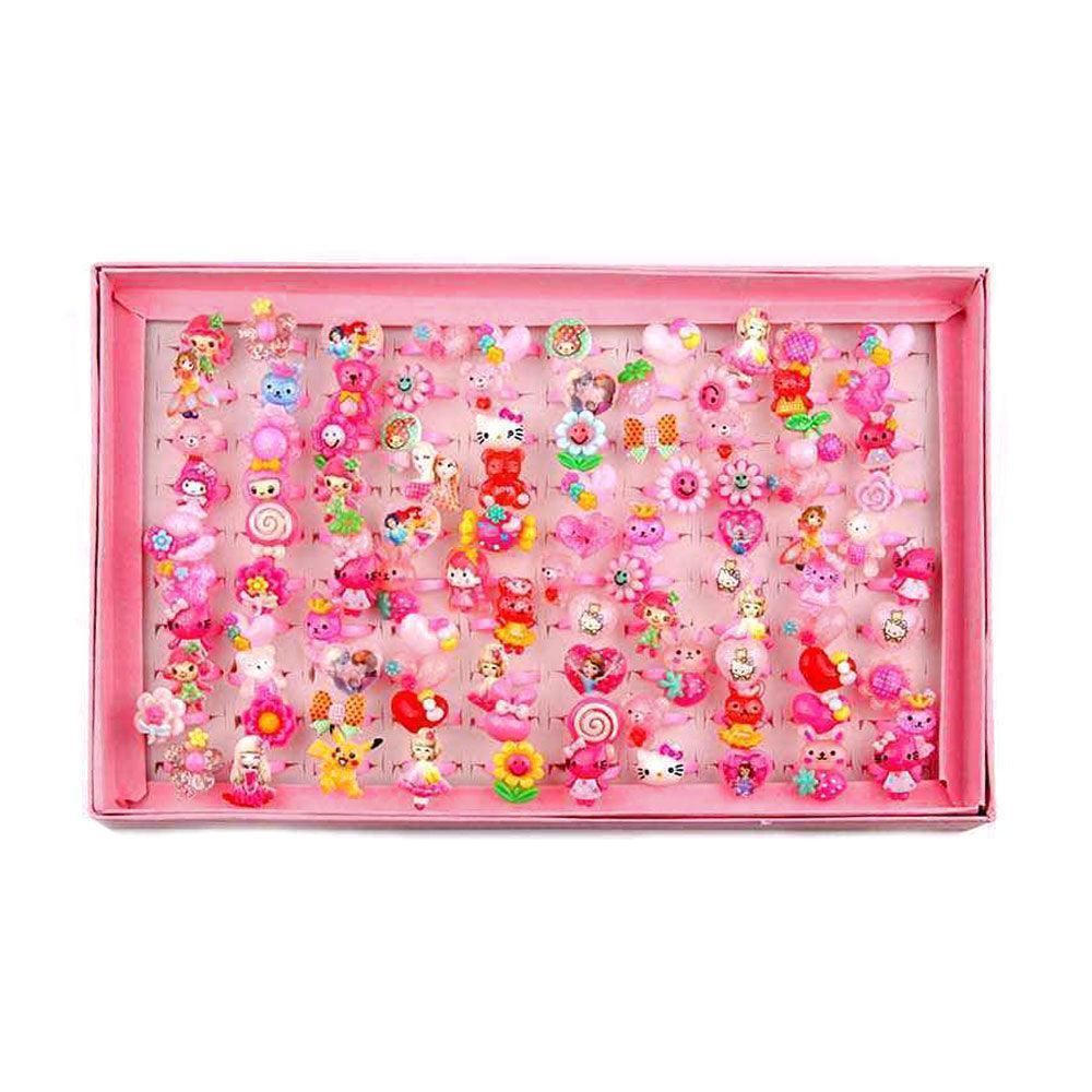 100PCS - Kids Animal Flower Fruit Rings - Jewelry Store by Erik Rayo