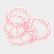 Load image into Gallery viewer, Pink 5PCS - Pearl Strand Stretch Bracelets
